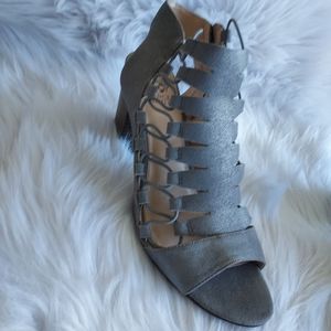Vince Camuto 11W Briaz Gladiator Sandal - Metallic Gray/Silver